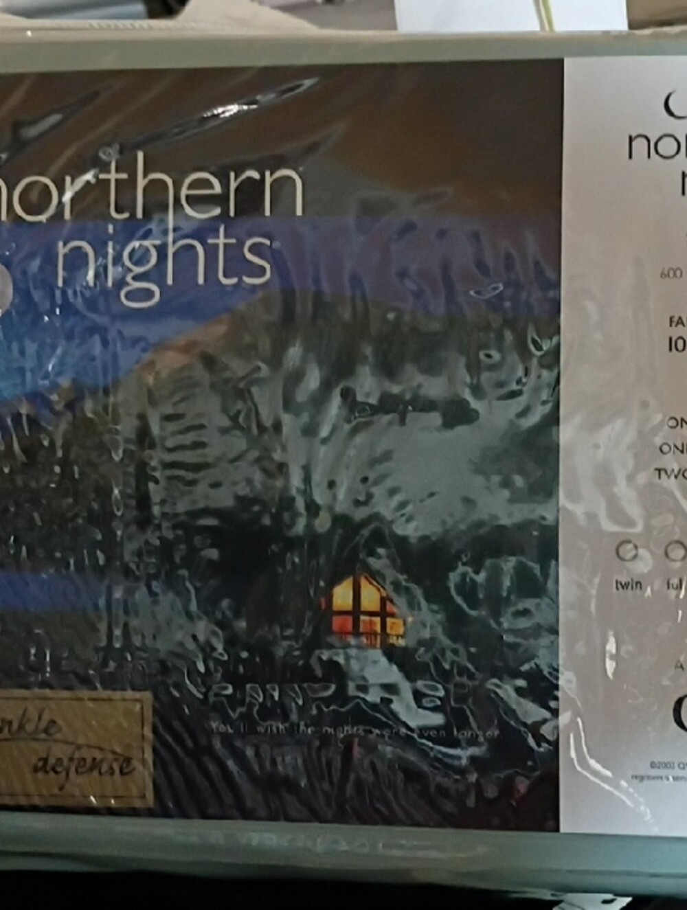 Northern Nights Cotton Sheet Set in Teal and Black